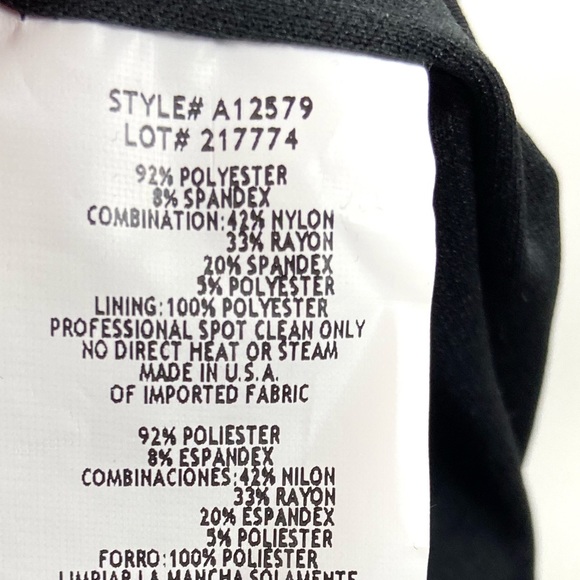 Betsy & Adam Halter Lace Tiered V-Neck Black Dress - Picture 7 of 7